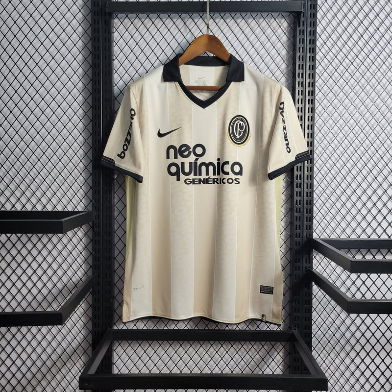 camisa-corinthians-retrô-creme-neo química-nike-2010-100 anos-torcedor-masculina-neymar-messi-cr7-futebol 