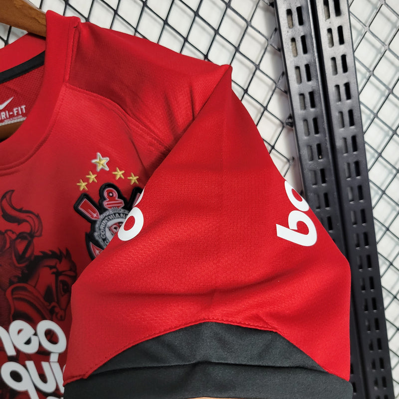 camisa-corinthians-retrô-third-iii-3-vermelha-neo química-nike-11-12-neymar-messi-cr7-futebol