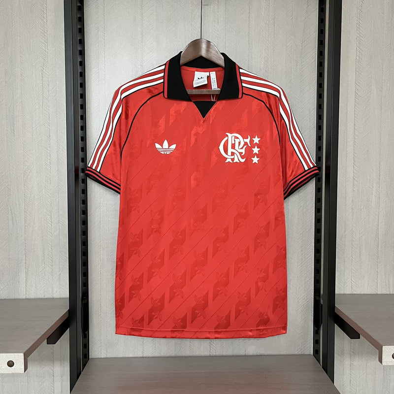 camisa-flamengo-lifestyler-vermelha-adidas-24-25-neymar-messi-cr7-futebol 