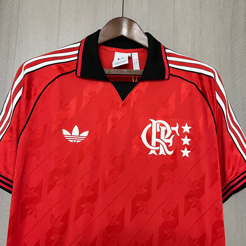 camisa-flamengo-lifestyler-vermelha-adidas-24-25-neymar-messi-cr7-futebol 