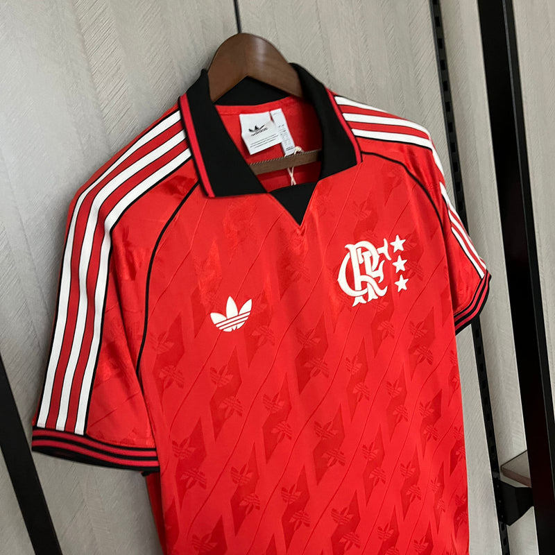 camisa-flamengo-lifestyler-vermelha-adidas-24-25-neymar-messi-cr7-futebol 