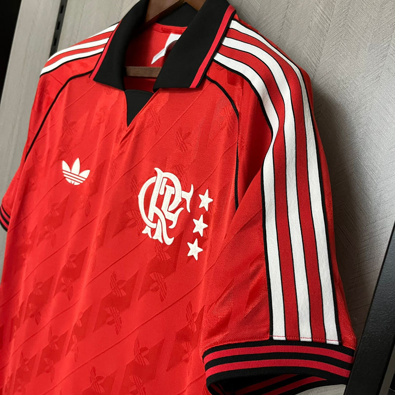 camisa-flamengo-lifestyler-vermelha-adidas-24-25-neymar-messi-cr7-futebol 