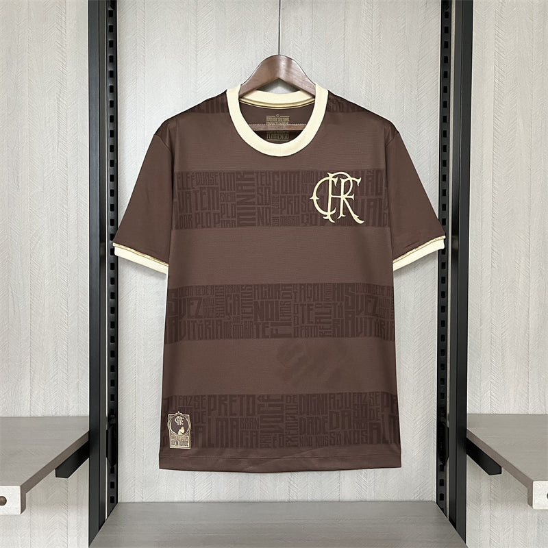 camisa-flamengo-mais que cultura identidade-marrom-adidas-24-25-neymar-messi-cr7-futebol