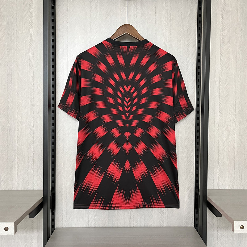 camisa-flamengo-pré-jogo-vermelha-adidas-25-26-neymar-messi-cr7-futebol