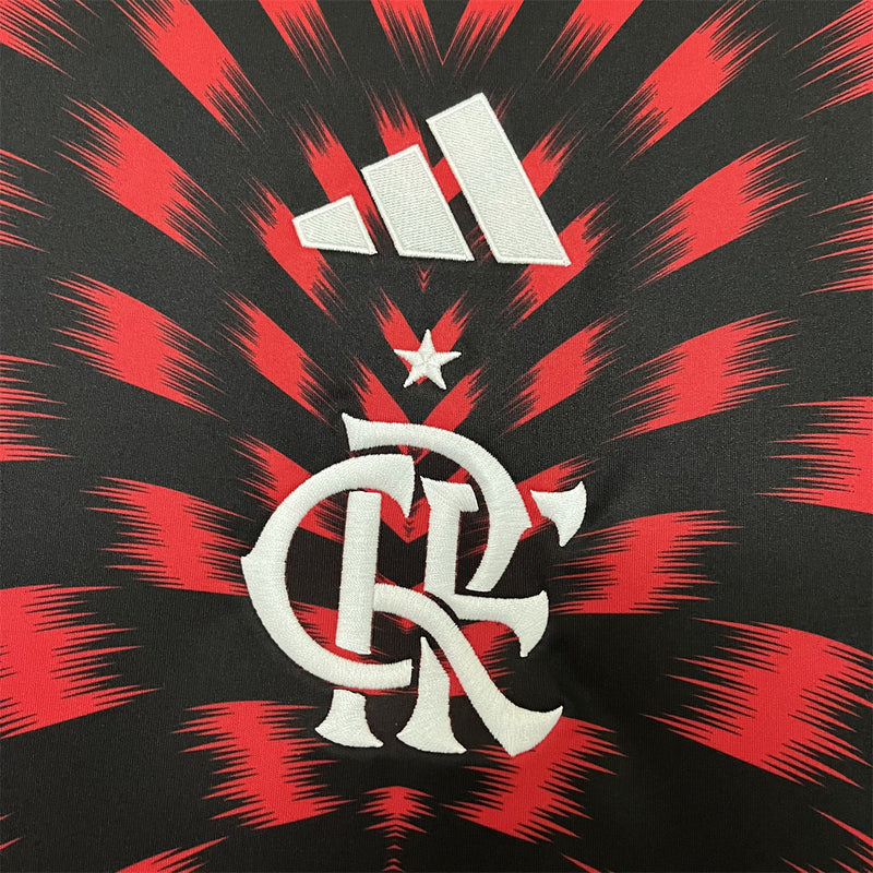 camisa-flamengo-pré-jogo-vermelha-adidas-25-26-neymar-messi-cr7-futebol