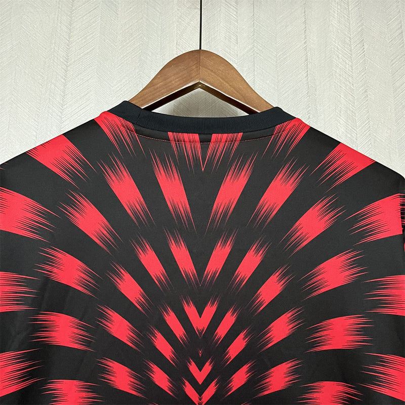 camisa-flamengo-pré-jogo-vermelha-adidas-25-26-neymar-messi-cr7-futebol