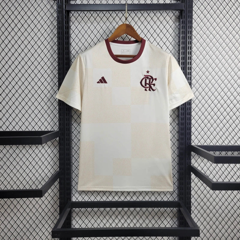 camisa-flamengo-training-creme-adidas-24-25-torcedor-neymar-messi-cr7-futebol