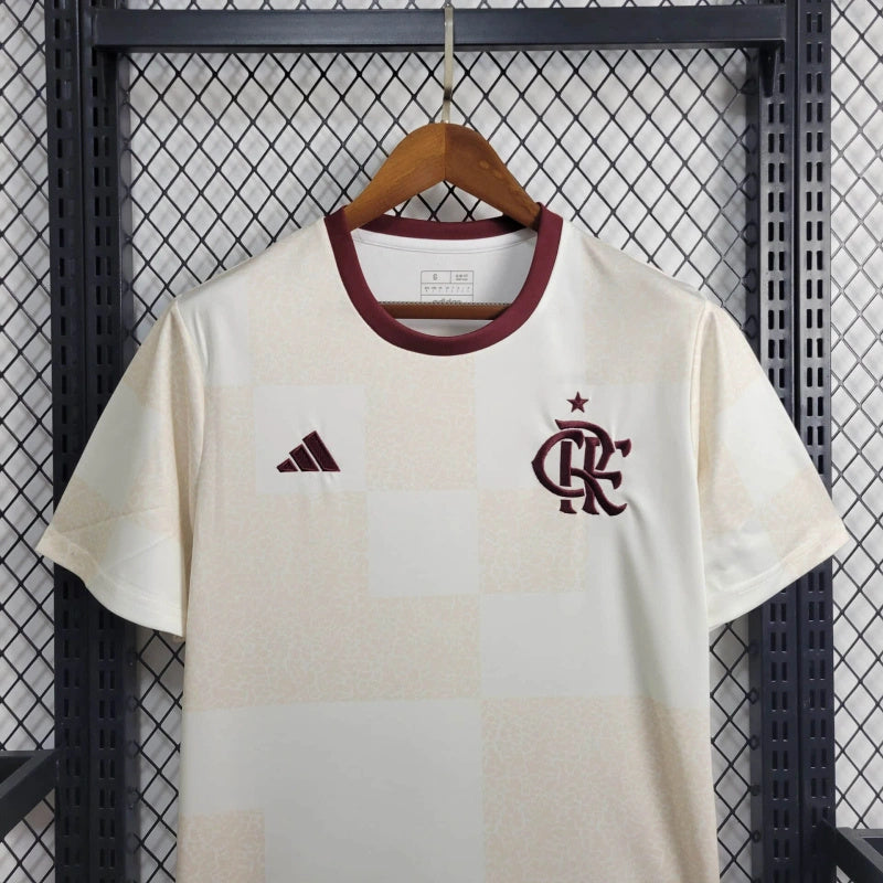 camisa-flamengo-training-creme-adidas-24-25-torcedor-neymar-messi-cr7-futebol