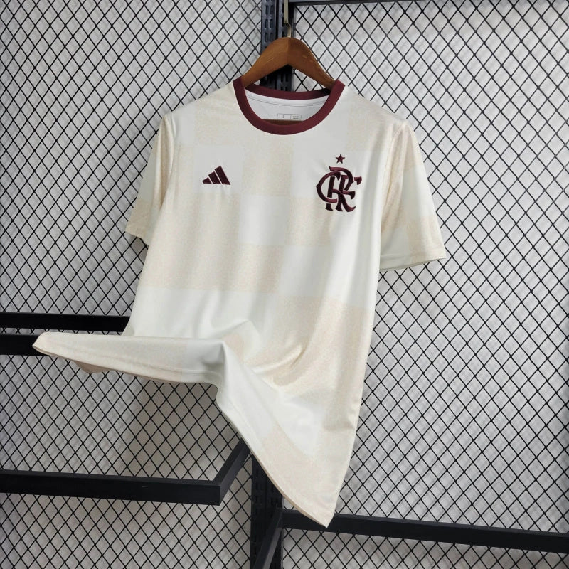camisa-flamengo-training-creme-adidas-24-25-torcedor-neymar-messi-cr7-futebol