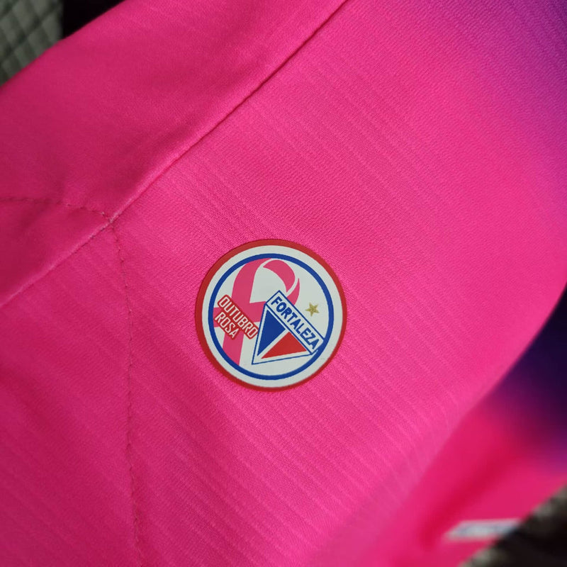 camisa-fortaleza-outubro rosa-azul e rosa-volt-23-24-neymar-messi-cr7-futebol