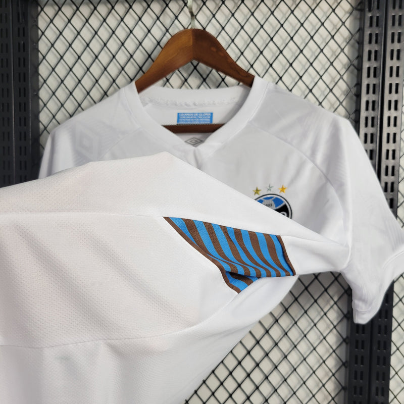 camisa-grêmio-away-ii-2-branca-banrisul-umbro-23-24-neymar-messi-cr7-futebol