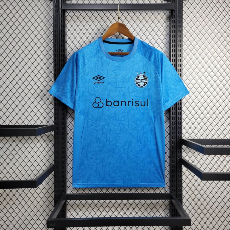 camisa-grêmio-goleiro-azul-banrisul-umbro-24-25-neymar-messi-cr7-futebol 