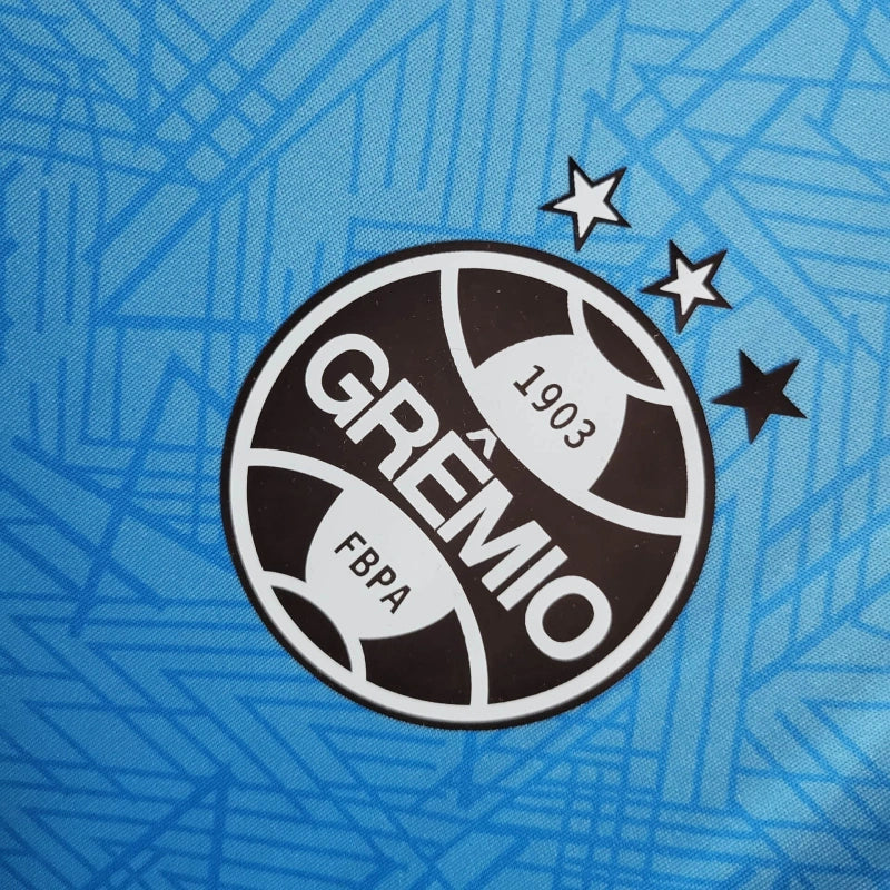 camisa-grêmio-goleiro-azul-banrisul-umbro-24-25-neymar-messi-cr7-futebol 