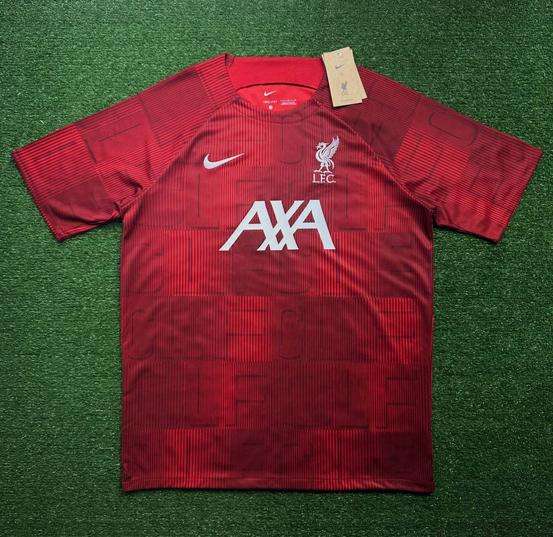 camisa-liverpool-pré-jogo-vermelha-axa-nike-24-25-neymar-messi-cr7-futebol