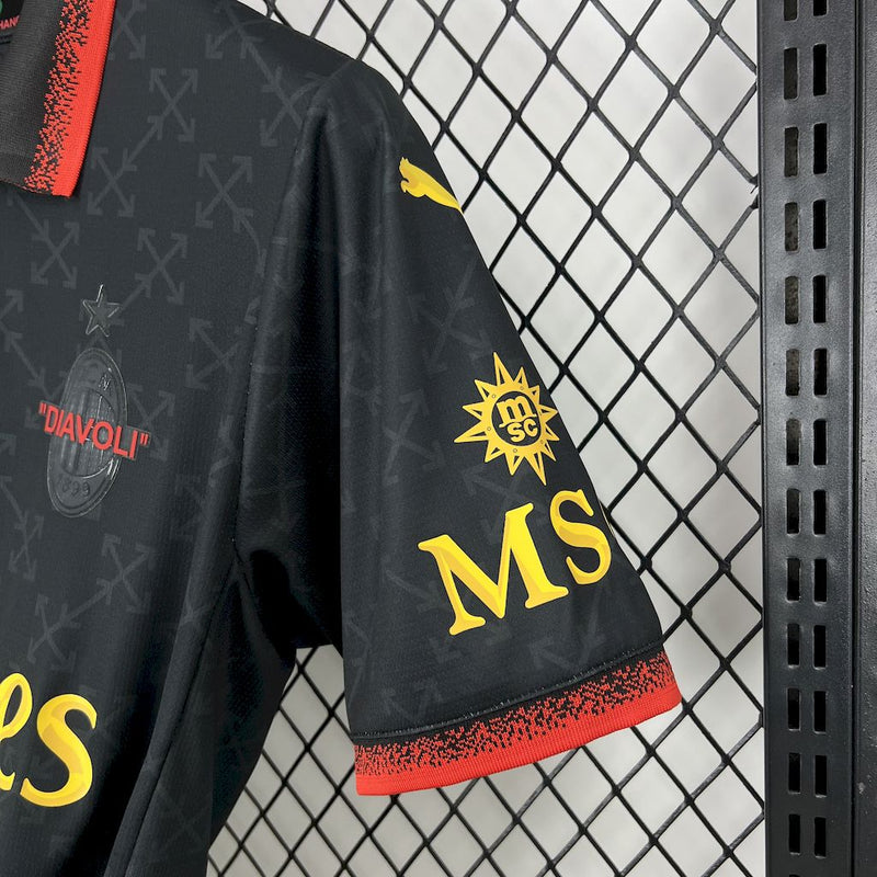 camisa-milan-diavoli-preta-emirates fly better-puma-25-26-neymar-messi-cr7-futebol