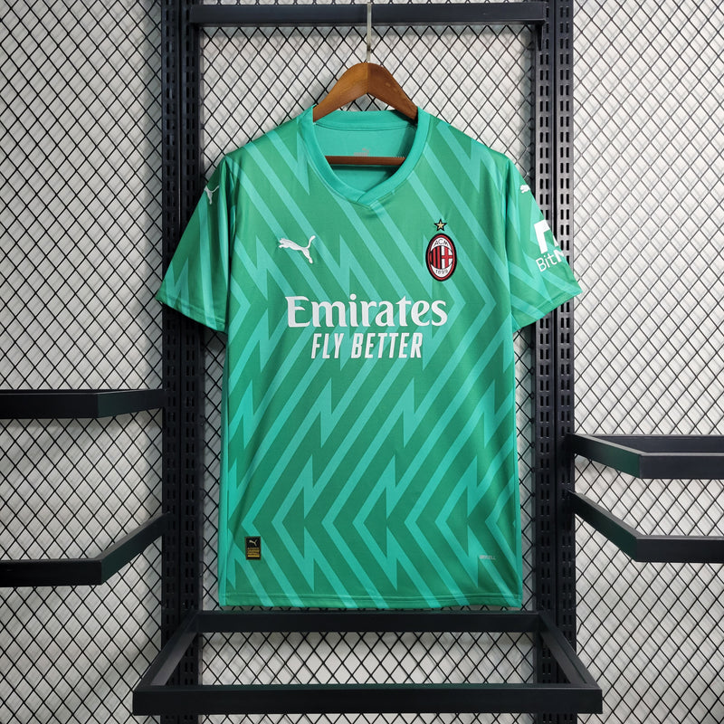 camisa-milan-goleiro-green-verde-emirates fly better-puma-23-24-neymar-messi-cr7-futebol 