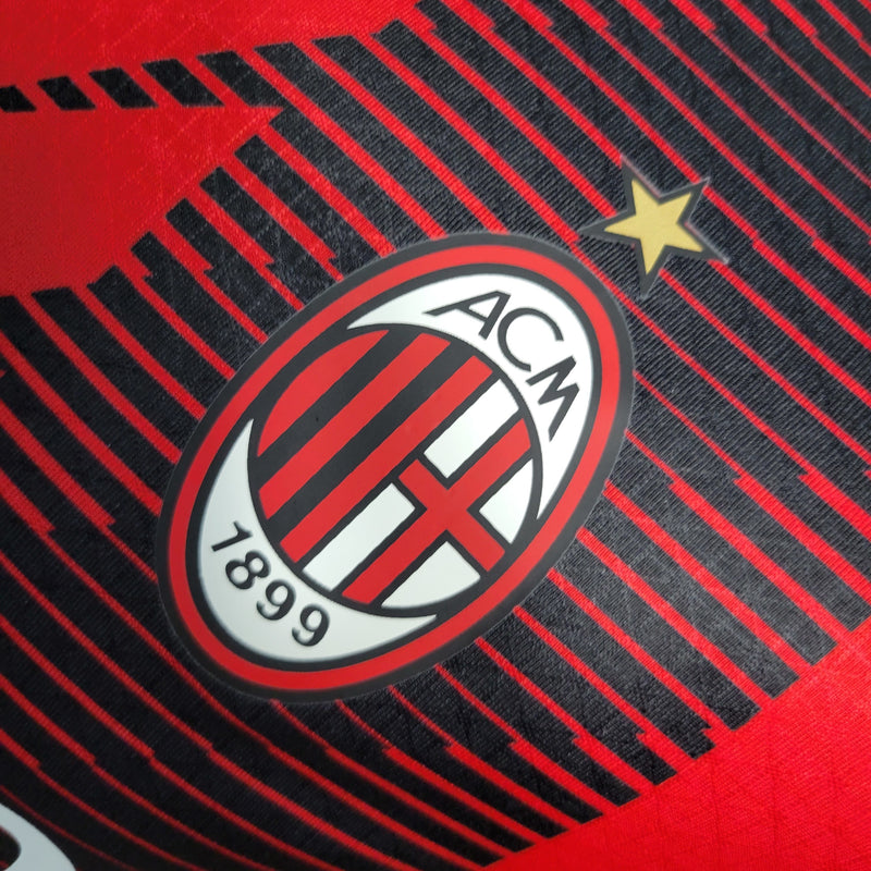 camisa-milan-home-i-1-rubro negra-emirartes fly better-puma-23-24-neymar-messi-cr7-futebol