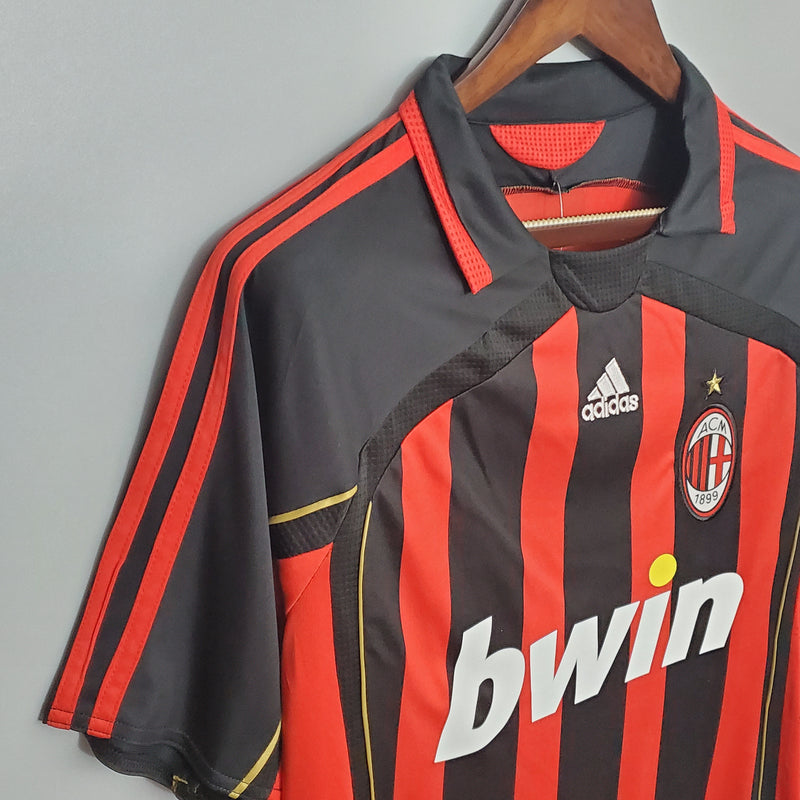 Camisa Milan Retrô 06/07 - Torcedor Adidas Masculina - Rubro Negra - Bwin