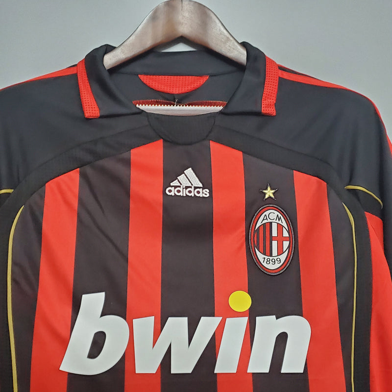 Camisa Milan Retrô 06/07 - Torcedor Adidas Masculina - Rubro Negra - Bwin