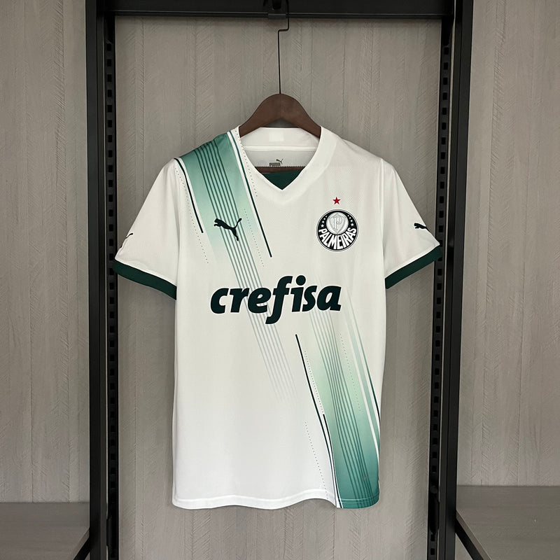 camisa-palmeiras-away-ii-2-branca-crefisa-puma-22-23-neymar-messi-cr7-futebol 