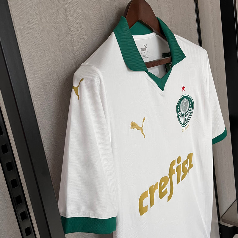 camisa-palmeiras-away-ii-2-branca-crefisa-pumas-24-25-neymar-messi-cr7-futebol