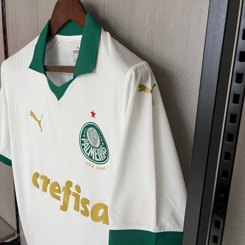 camisa-palmeiras-away-ii-2-branca-crefisa-pumas-24-25-neymar-messi-cr7-futebol