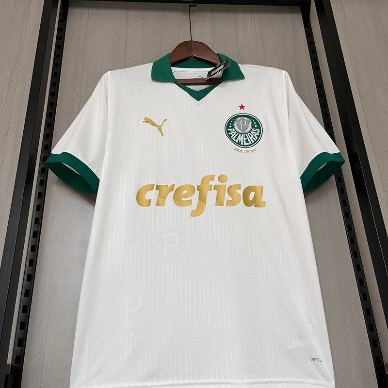 camisa-palmeiras-away-ii-2-branca-crefisa-pumas-24-25-neymar-messi-cr7-futebol