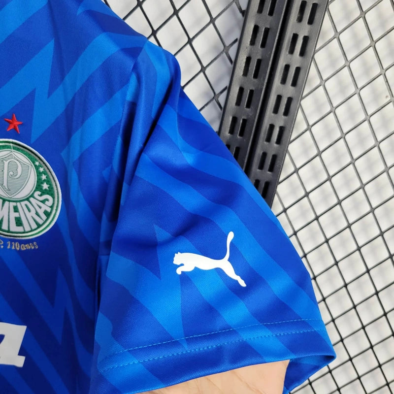 camisa-palmeiras-goleiro-azul-crefisa-puma-24-25-neymar-messi-cr7-futebol
