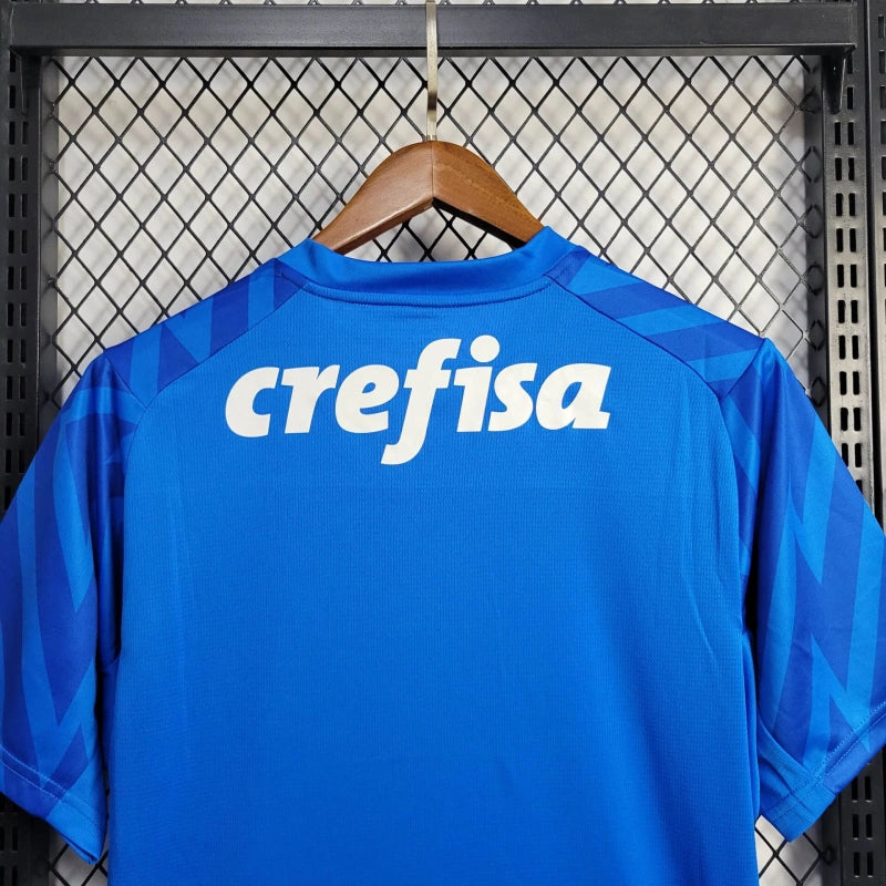 camisa-palmeiras-goleiro-azul-crefisa-puma-24-25-neymar-messi-cr7-futebol