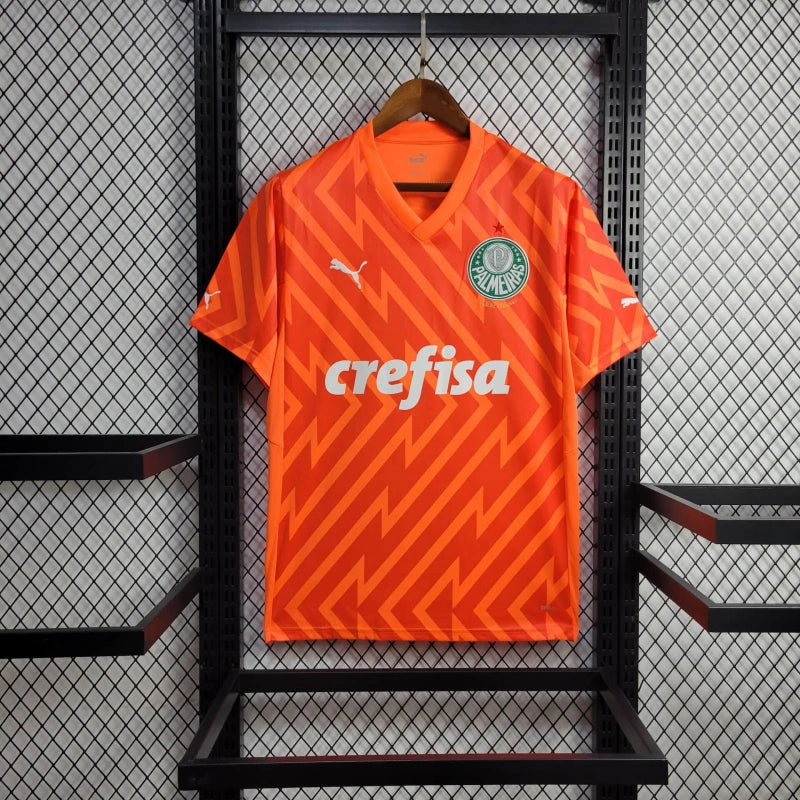 camisa-palmeiras-goleiro-laranjaa-crefisa-puma-24-25-neymar-messi-cr7-futebol