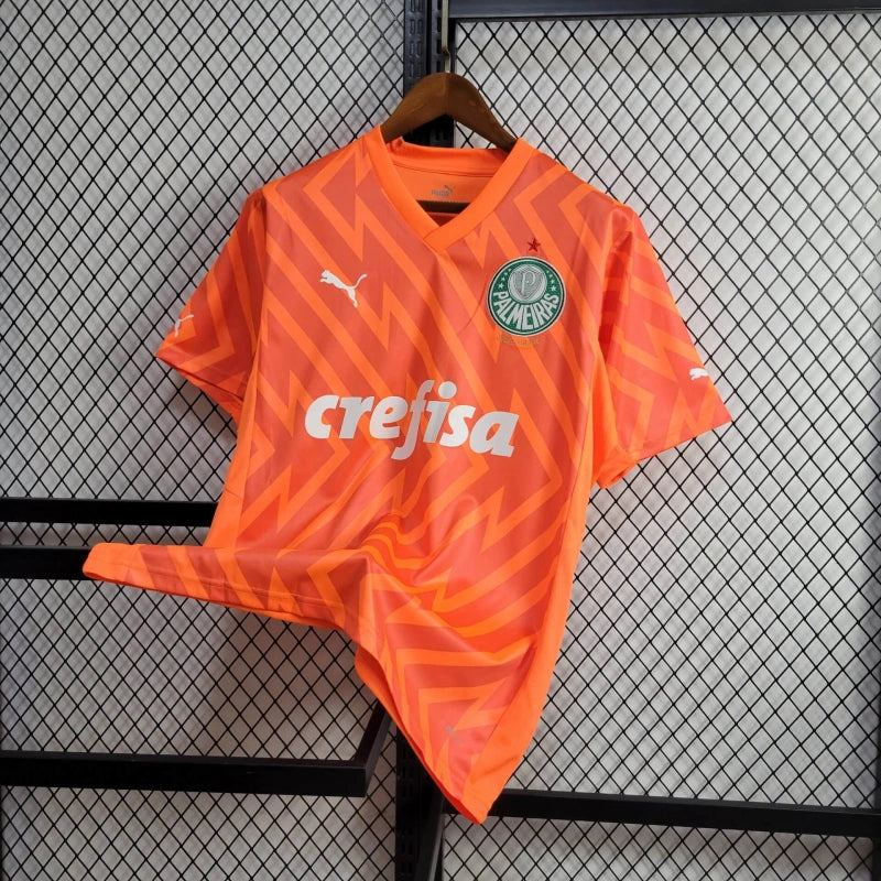 camisa-palmeiras-goleiro-laranjaa-crefisa-puma-24-25-neymar-messi-cr7-futebol
