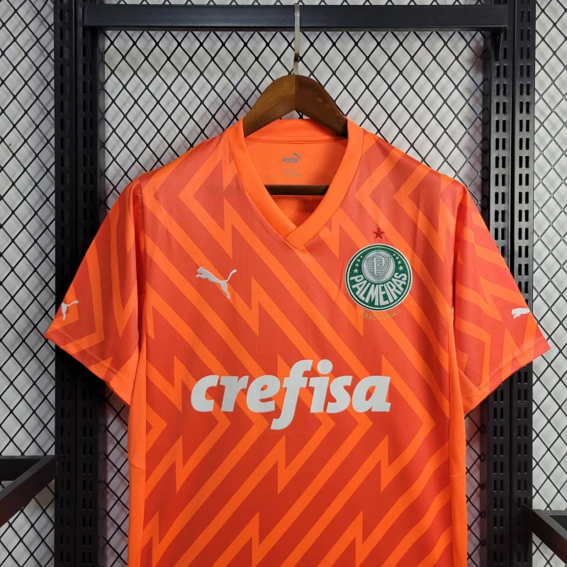 camisa-palmeiras-goleiro-laranjaa-crefisa-puma-24-25-neymar-messi-cr7-futebol