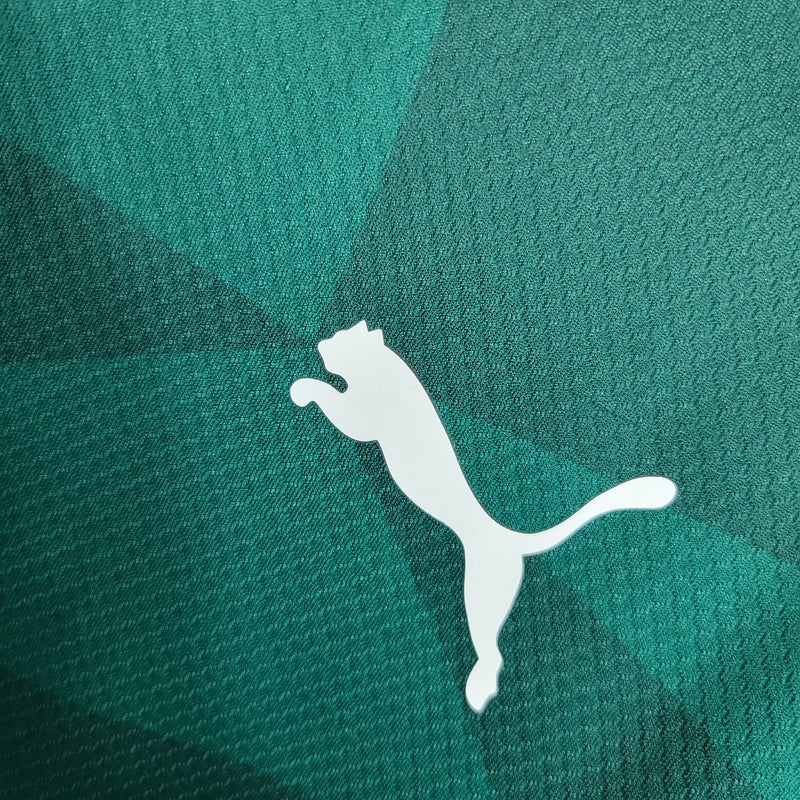 camisa-palmeiras-home-i-3-verde-crefisa-pumas-23-24-neymar-messi-cr7-futebol