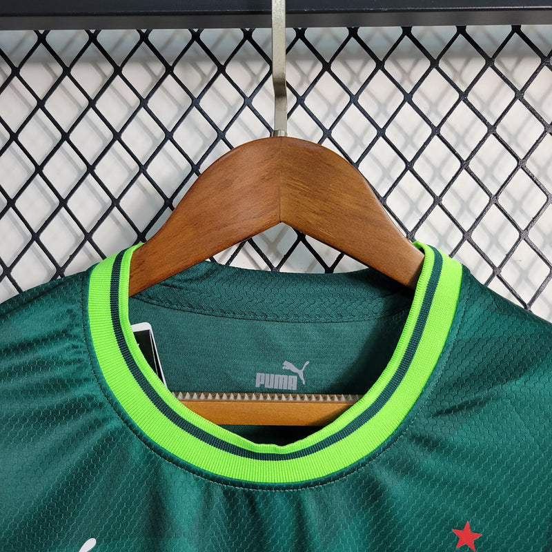 camisa-palmeiras-home-i-1-verde-crefisa-puma-23-24-neymar-messi-cr7-futebol 
