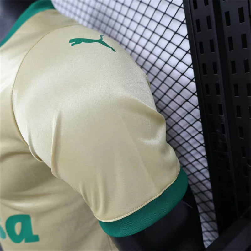 camisa-palmeiras-third-iii-3-dourada-crefisa-puma-24-25-neymar-messi-cr7-futebol