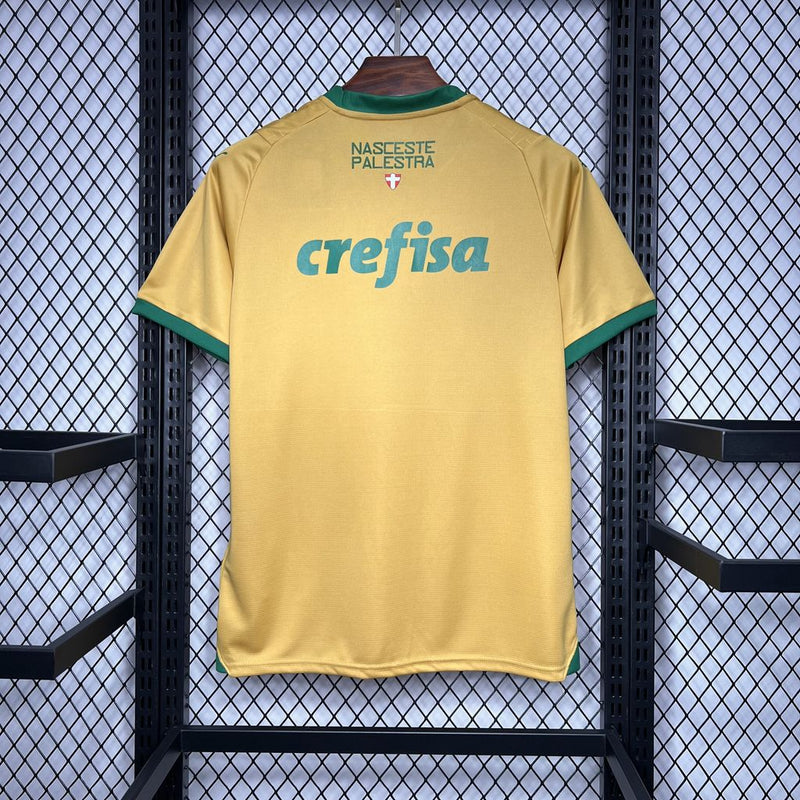camisa-palmeiras-third-iii-3-dourada-crefisa-puma-24-25-neymar-messi-cr7-futebol 