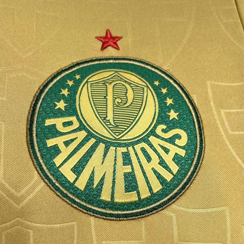 camisa-palmeiras-third-iii-3-dourada-crefisa-puma-24-25-neymar-messi-cr7-futebol 