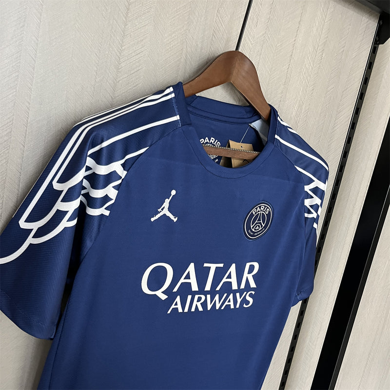 camisa-psg-fourth-iiii-4-azul-qatar airways-jordans-24-25-neymar-messi-cr7-futebol
