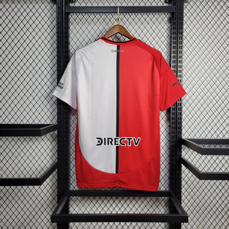 camisa-river plate-home-i-1-vermelha e branca-codere-adidas-25-26-neymar-messi-cr7-futebol 