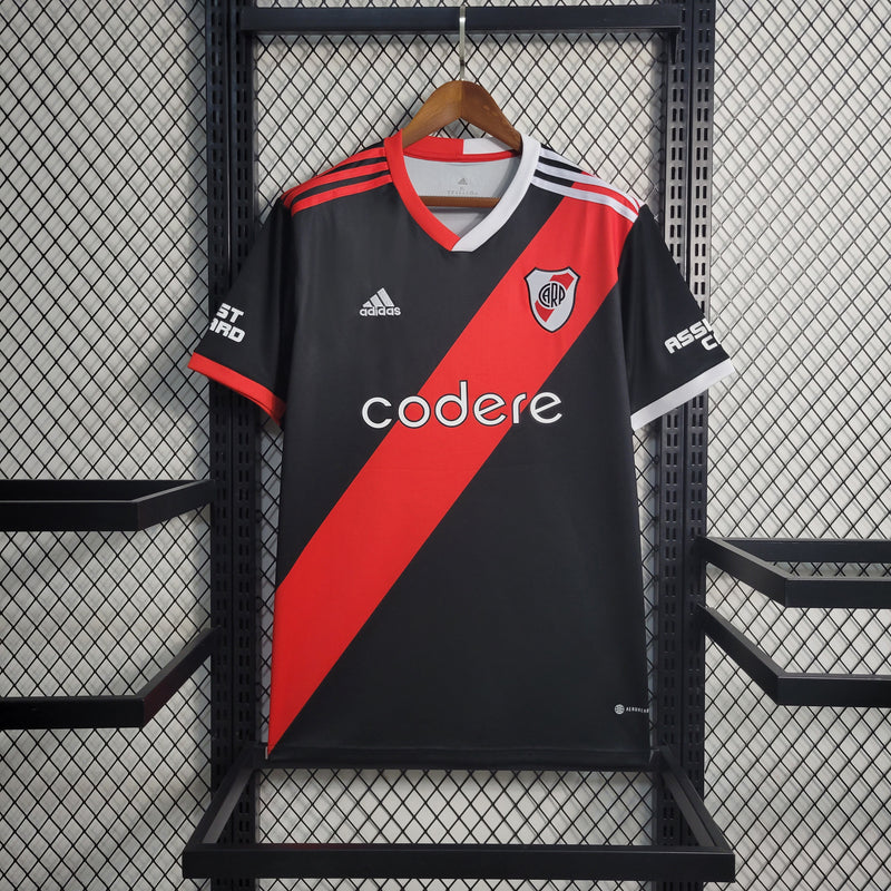 camisa-river plate-third-iii-3-preta-codere-adidas-23-24-neymar-messi-cr7-futebol 