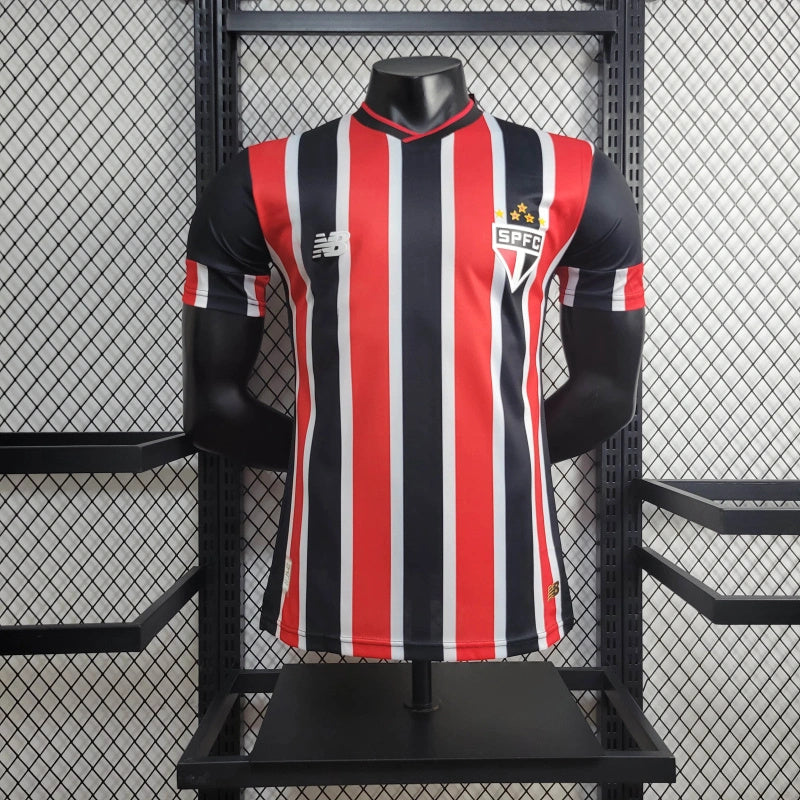 camisa-são paulo-away-ii-2-tricolor-new balance-24-25-neymar-messi-cr7-futebol