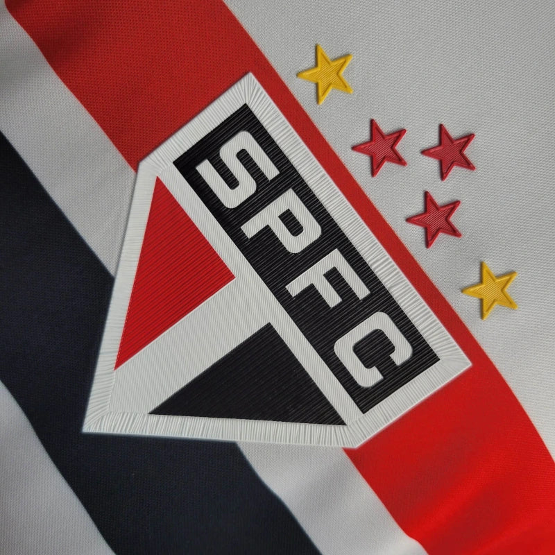 camisa-são paulo-home-i-1-branca-new balance-24-25-neymar-messi-cr7-futebol