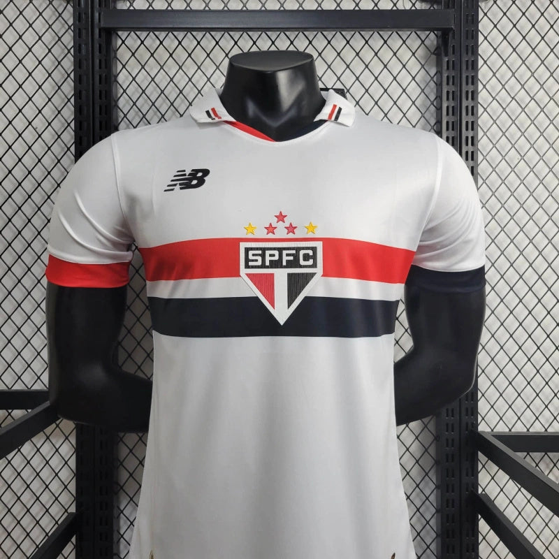 camisa-são paulo-home-i-1-branca-new balance-24-25-neymar-messi-cr7-futebol