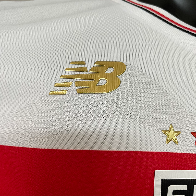 camisa-são paulo-home-i-1-branca-new balance-25-26-neymar-messi-cr7-futebol