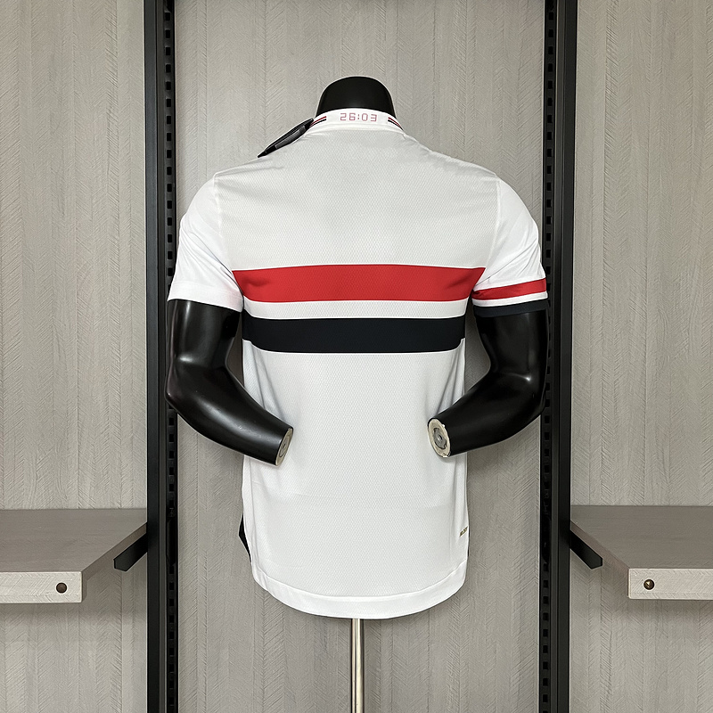 camisa-são paulo-home-i-1-branca-new balance-25-26-neymar-messi-cr7-futebol