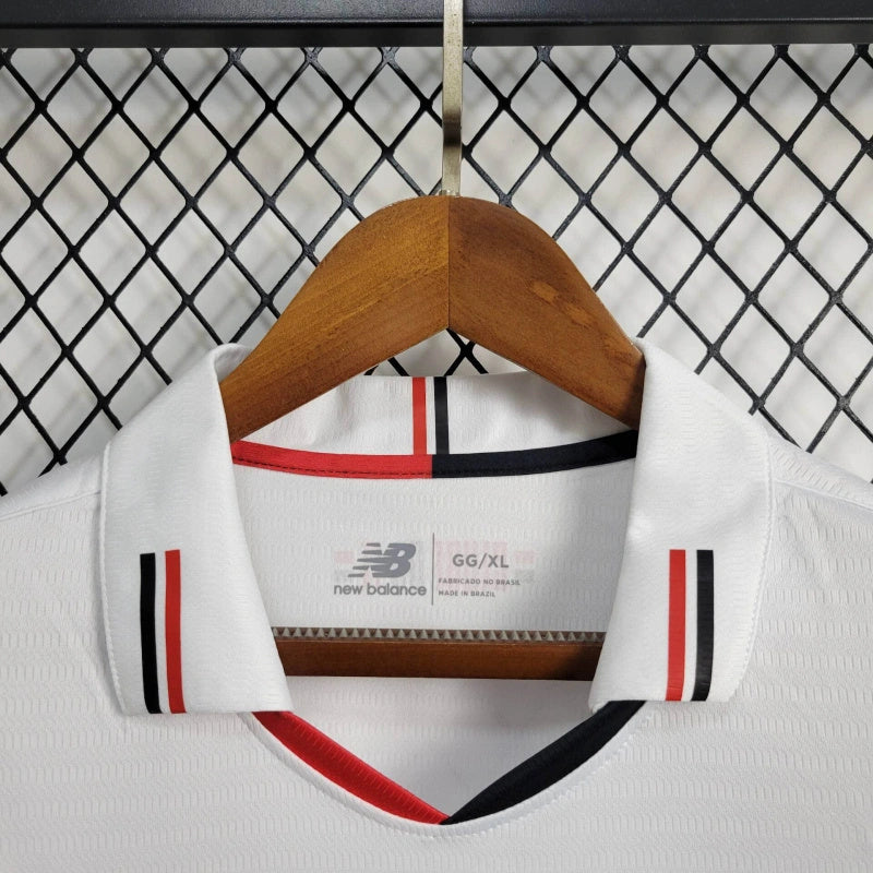 camisa-são paulo-home-i-1-branca-new balance-24-25-neymar-messi-cr7-futebol