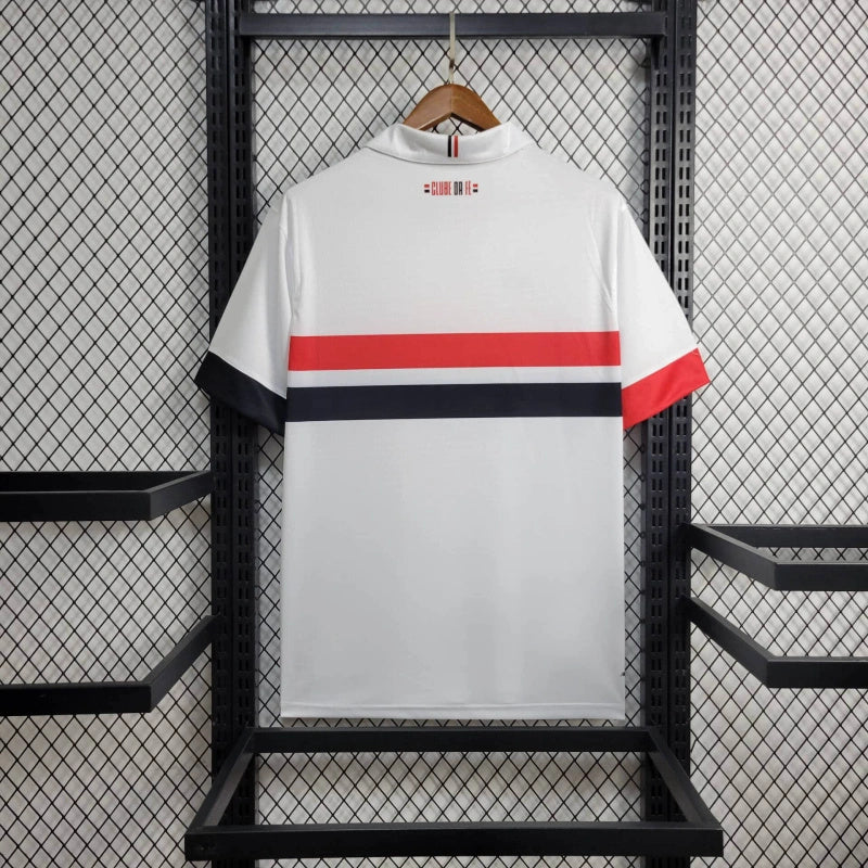 camisa-são paulo-home-i-1-branca-new balance-24-25-neymar-messi-cr7-futebol