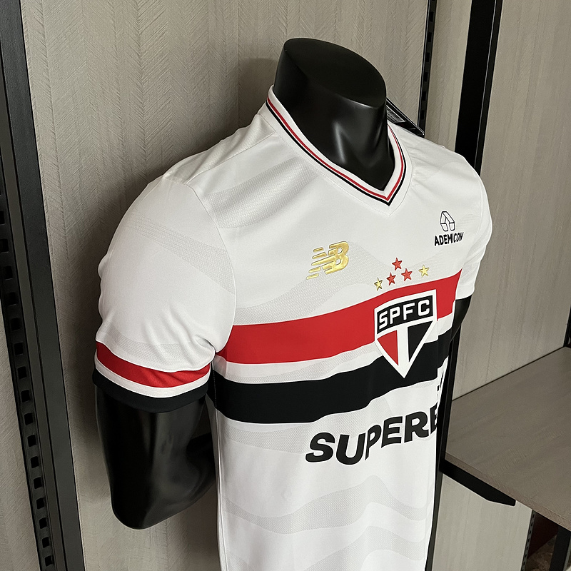 camisa-são paulo-home-i-1-branca-superbet-new balance-25-26-neymar-messi-cr7-futebol