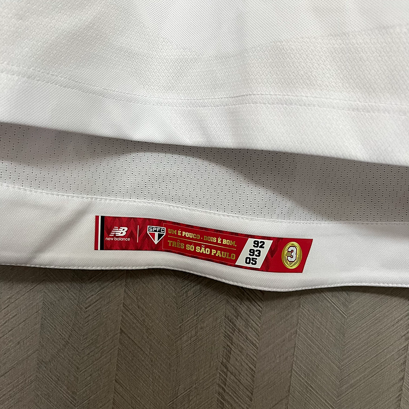 camisa-são paulo-home-i-1-branca-superbet-new balance-25-26-neymar-messi-cr7-futebol