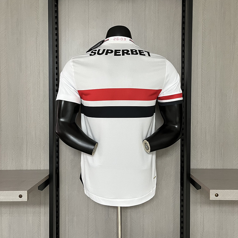 camisa-são paulo-home-i-1-branca-superbet-new balance-25-26-neymar-messi-cr7-futebol